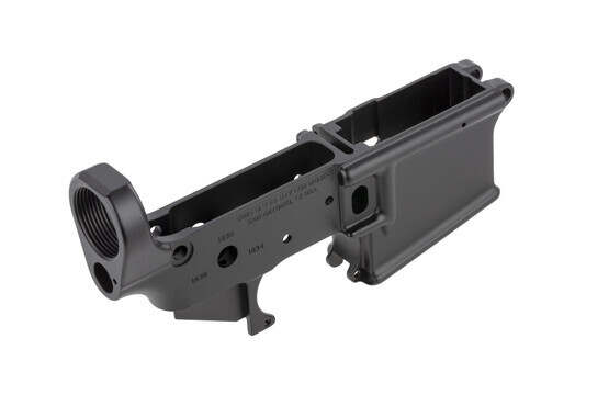 Sons of Liberty Gun Works stripped forged AR15 Lone Star lower receiver features 1834, 1835, and 1836 selector markings